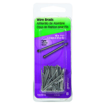 HILLMAN 18 Ga. x 1-1/4 in. L Bright Steel Brad Nails 1.75 oz.