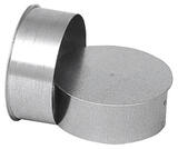 Imperial Manufacturing 8 in. x 8 in. x 8 in. Galvanized Steel Stove Pipe TeeTee CapFlow TeeChim