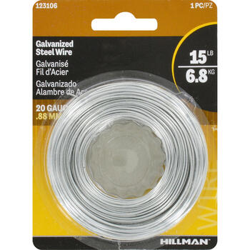 HILLMAN 175 ft. L Steel Wire 20 Ga. Galvanized