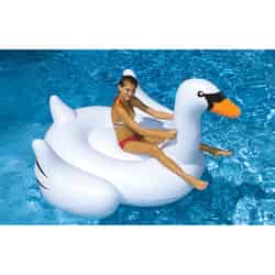 Swimline White Vinyl Inflatable Swan Pool Float White