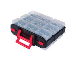 Ace 4 in. L x 4 in. W x 4 in. H Storage Organizer Plastic 18 compartment Black