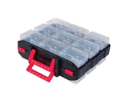 Ace 4 in. L x 4 in. W x 4 in. H Storage Organizer Plastic 18 compartment Black