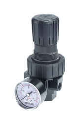 Tru-Flate Plastic/Steel Compact Regulator with Gauge 3/8 NPTF 1 pc.