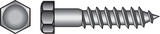 HILLMAN 5/16 in. x 2 in. L Hex Hot Dipped Galvanized Steel Lag Screw 100 pk