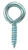 Hampton 9/32 in. Dia. x 2-13/16 in. L Zinc-Plated Steel Screw Eye 120 lb. 50 pk