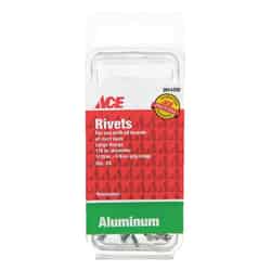 Ace 1/8 1/8 L Silver Aluminum 25 pk Rivets