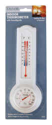Taylor Humidiguide and Thermometer Indoor 10-120 deg. F 3-1/4 in. x 9-1/2 in. White