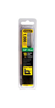 Stanley 18 Ga. x 5/8 in. L Steel Brad Nails 1000 pk