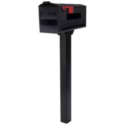 Gibraltar Mailboxes  Patriot  46.9 in. Powder Coated  Black  Polymer  Mailbox Post 
