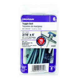 HILLMAN Fas-N- Tite 1/4 in. Dia. x 4 L Round Steel 8 pk Toggle Bolt