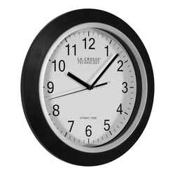 La Crosse Technology 13-1/2 in. L x 2 in. W Casual Analog Indoor Atomic Wall Clock Glass/Plasti
