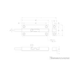 Ace Barrel Bolt 5 in. Galvanized For Doors, Chests and Cabinets