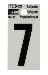 Hy-Ko 1 in. Vinyl 7 Number Self-Adhesive Black Reflective