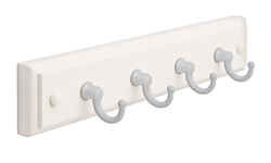 Amerock 8-5/8 in. L White Fiberboard/Zinc Small Key & Gadget Hook Rack 1 pk