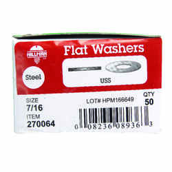 Hillman Zinc-Plated Steel 7/16 in. USS Flat Washer 50 pk