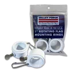 Valley Forge 1 in. L Plastic Flag Mounting Rings Brushed