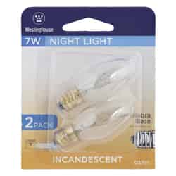 Westinghouse 7 watts C7 Incandescent Bulb 45 lumens White Specialty 2 pk