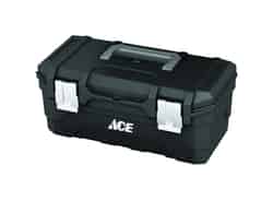 Ace 16 in. 9.25 in. W x 10.5 in. H Plastic Black Tool Box