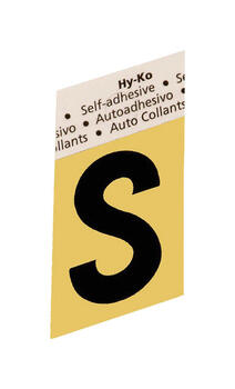 Hy-Ko 1-1/2 in. Aluminum S Letter Self-Adhesive Black