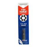 Best Way Tools TORX TORX Tamperproof Bit T20 x 1 in. L Screwdriver Bit 1/4 in. 1 pc. Hex