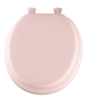 Mayfair Round Pink Vinyl Cushioned Toilet Seat