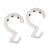 Excell White White Plastic Roller Glide Shower Curtain Rings 12 pk