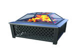 Living Accents Steel Wood Fire Pit 20 in. H x 35 in. W x 35 in. D Steel