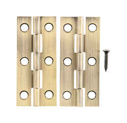 Ace 2.75 in. W x 2-1/2 in. L Antique Brass Brass Narrow Hinge 2 pk