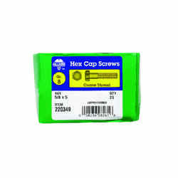 HILLMAN 5/8 in. Dia. x 5 in. L Heat Treated Yellow Dichromate Hex Head Cap Screw 25 box