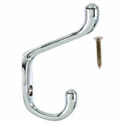 Ace 3 in. L Silver Metal Medium Heavy Duty Coat and Hat Hook 1 pk Chrome