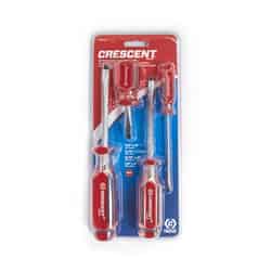 Crescent Slotted Assorted Screwdriver Metal Red 4 pc.