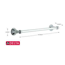 Franklin Brass Crestfield Chrome Towel Bar 18 in. L Die Cast Zinc