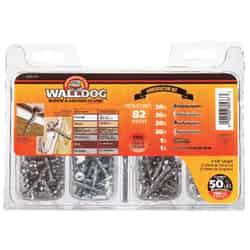 Walldog No. 10 x 1-1/4 in. L Phillips Pan Chrome Chrome Construction Screws 82 pk