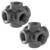 Pipe Decor 3/8 in. FIP No FIP Black Malleable Iron 3/8 in. Dia. Cross