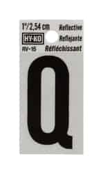 Hy-Ko Reflective Black Vinyl Letter Self-Adhesive 1 in. Q