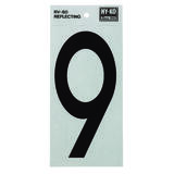 Hy-Ko Reflective 6 in. Black Number Self-Adhesive 9 Vinyl