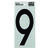 Hy-Ko Reflective 6 in. Black Number Self-Adhesive 9 Vinyl