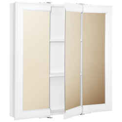Continental Cabinets 28-5/8 in. H x 30 in. W x 4-7/16 in. D Square Tri-View Medicine Cabinet