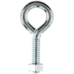 Hampton 3/16 in. x 1-1/2 in. L Zinc-Plated Steel Eyebolt Nut Included