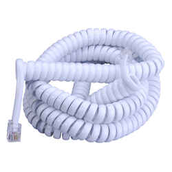 Monster Cable 12 ft. L White Telephone Handset Coil Cord