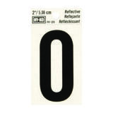 Hy-Ko 2 in. Reflective Vinyl Letter Self-Adhesive O Black