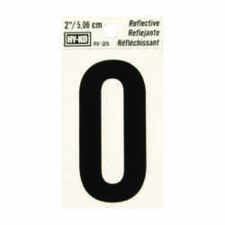 Hy-Ko 2 in. Reflective Vinyl Letter Self-Adhesive O Black