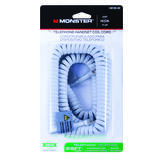 Monster Cable 25 ft. L Telephone Handset Coil Cord White