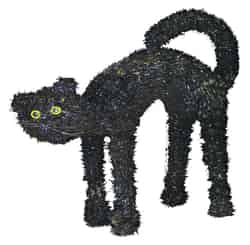 Youngcraft 3D Tinsel Cat Halloween Decoration 16.5 in. H x 5 in. W x 17 in. L 1 each