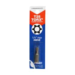 Best Way Tools Torx Torx T25 x 1 in. L Screwdriver Bit Carbon Steel 1 pc.