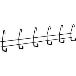 Crawford Powder Coated 28.5 in. L Rack 1 pk 10 lb. Long Handle Hanger Utility 6-Hook Black Stee