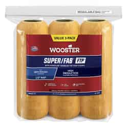 Wooster Super/Fab FTP Synthetic Blend 9 in. W X 1/2 in. S Paint Roller Cover 3 pk