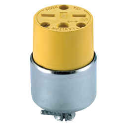 Leviton Commercial Armored Grounding Connector 6-15R 18-12 AWG 2 Pole 3 Wire