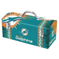 Sainty International 16.25 in. Steel Miami Dolphins 7.1 in. W x 7.75 in. H Art Deco Tool Box