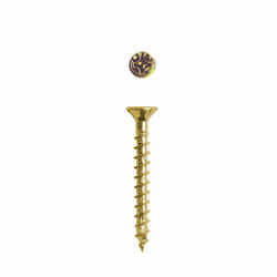 SPAX No. 6 x 1-1/4 in. L Phillips/Square Flat Yellow Zinc Steel Multi-Purpose Screw 35 each
